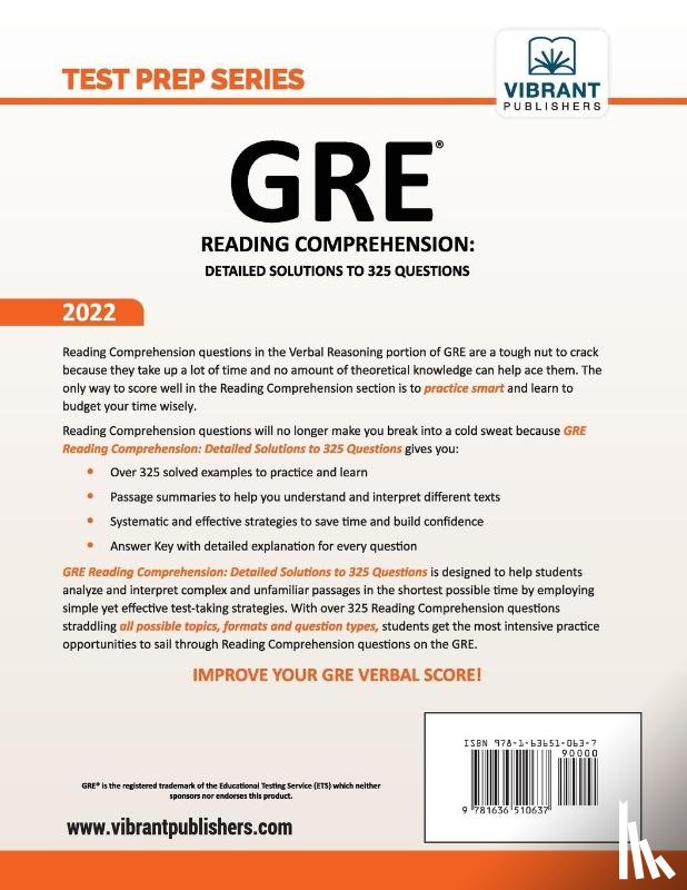 Publishers, Vibrant - GRE Reading Comprehension