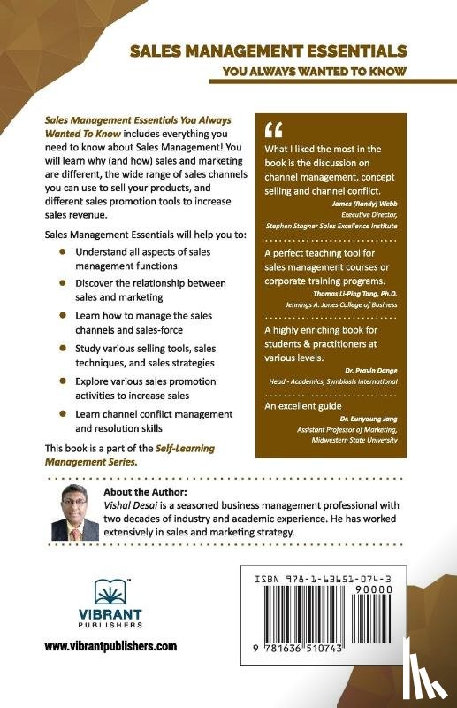 Desai, Vishal, Publishers, Vibrant - Sales Management Essentials You Always Wanted To Know