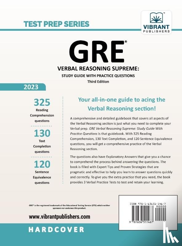 Publishers, Vibrant - GRE Verbal Reasoning Supreme