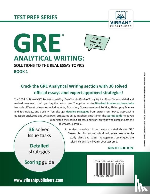Publishers, Vibrant - GRE Analytical Writing