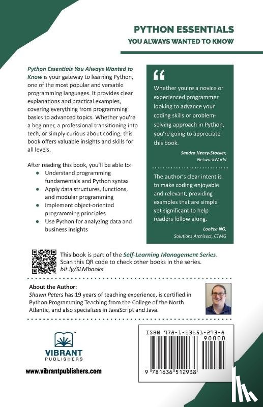 Peters, Shawn, Publishers, Vibrant - Python Essentials You Always Wanted to Know