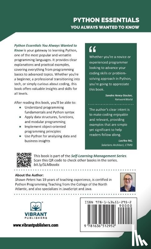 Peters, Shawn, Publishers, Vibrant - Python Essentials You Always Wanted to Know