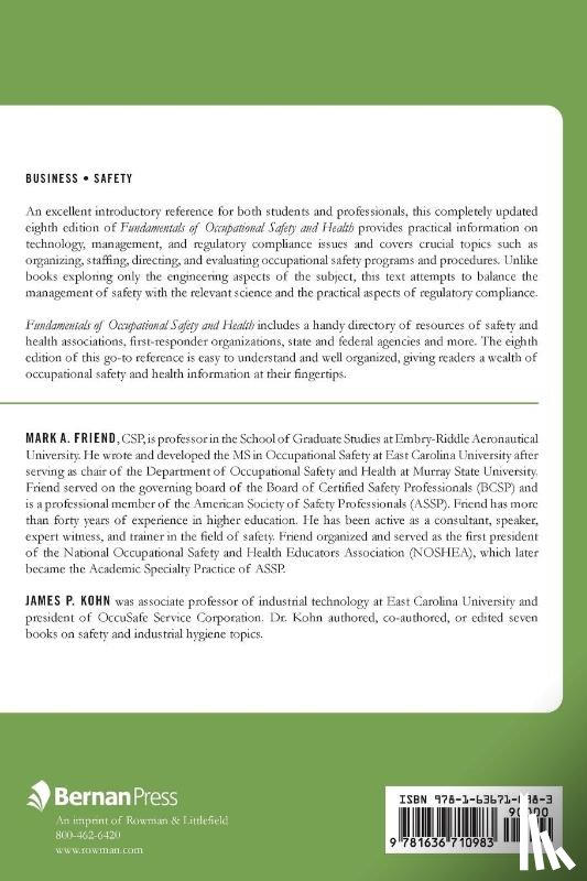 Friend, Mark A., Kohn, James P. - Fundamentals of Occupational Safety and Health