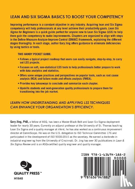 Jing, Gary G. - Lean Six Sigma for Beginners
