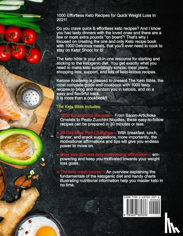 Academy, Ketone - The Keto Bible More Than A Keto Diet Cookbook