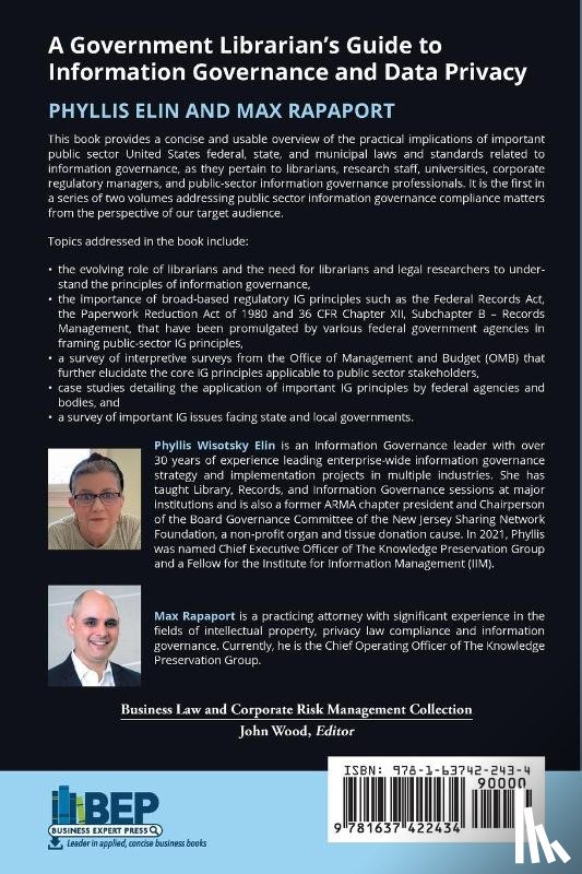 Elin, Phyllis L., Rapaport, Max - A Government Librarian's Guide to Information Governance and Data Privacy