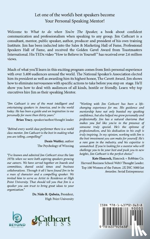 Cathcart, Jim - WHAT TO DO WHEN YOU'RE THE SPEAKER