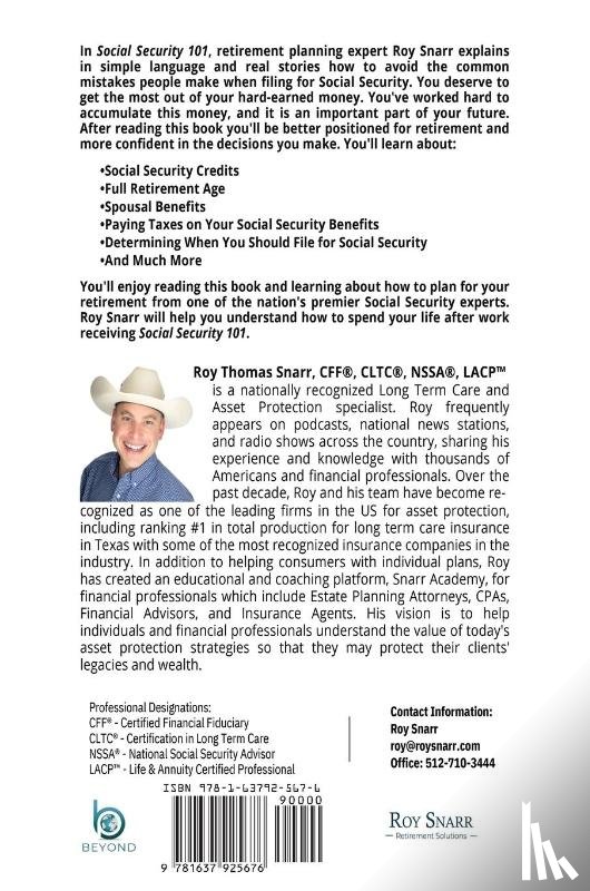 Snarr, Roy - SOCIAL SECURITY 101