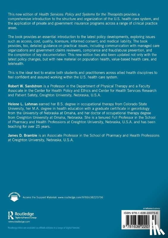 Sandstrom, Robert W., Lohman, Helene L., Bramble, James D. - Health Services