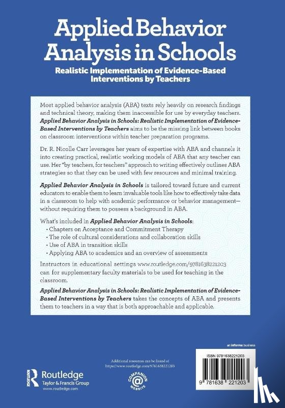 Carr, R. - Applied Behavior Analysis in Schools