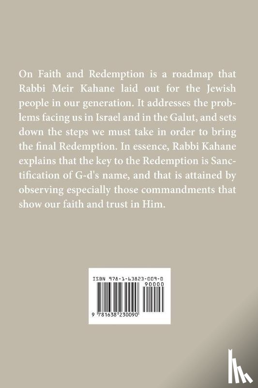 Kahane, Meir - On Faith and Redemption