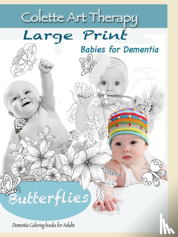Art Therapy, Colette - Butterflies. Dementia coloring books for Adults