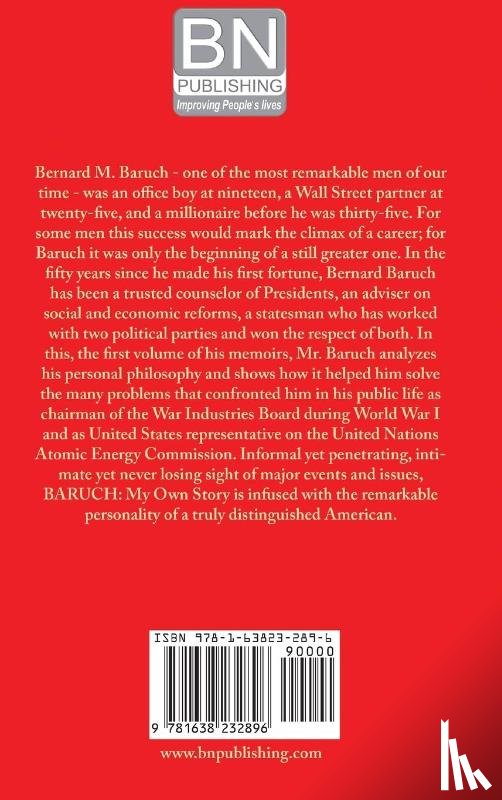 Baruch, Bernard - Baruch My Own Story