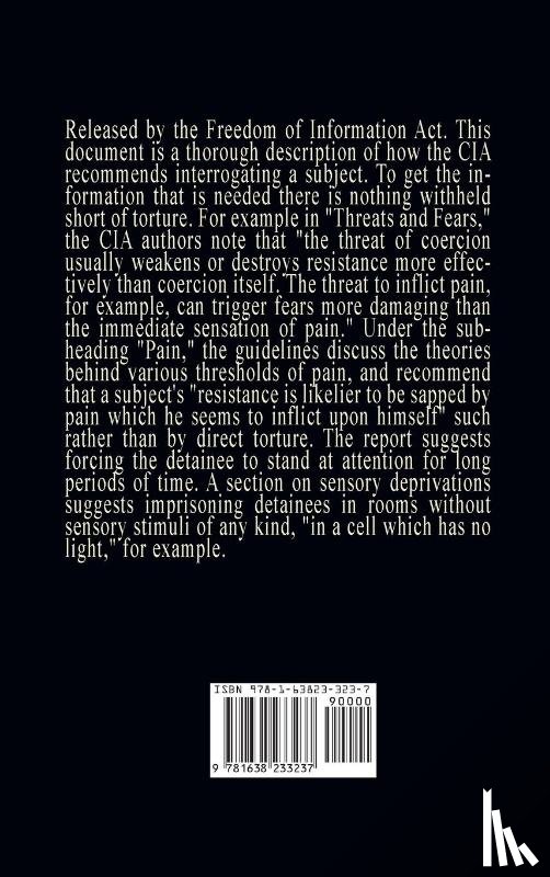 The Central Intelligence Agency, Cia - The CIA Document of Human Manipulation