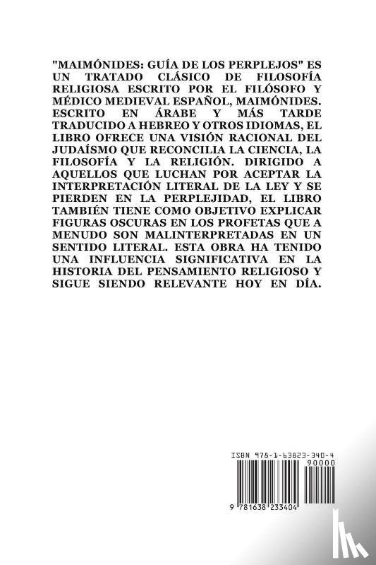 Maimonides, Moises, Maimonides, Moshe, Rambam - Guia de los Perplejos