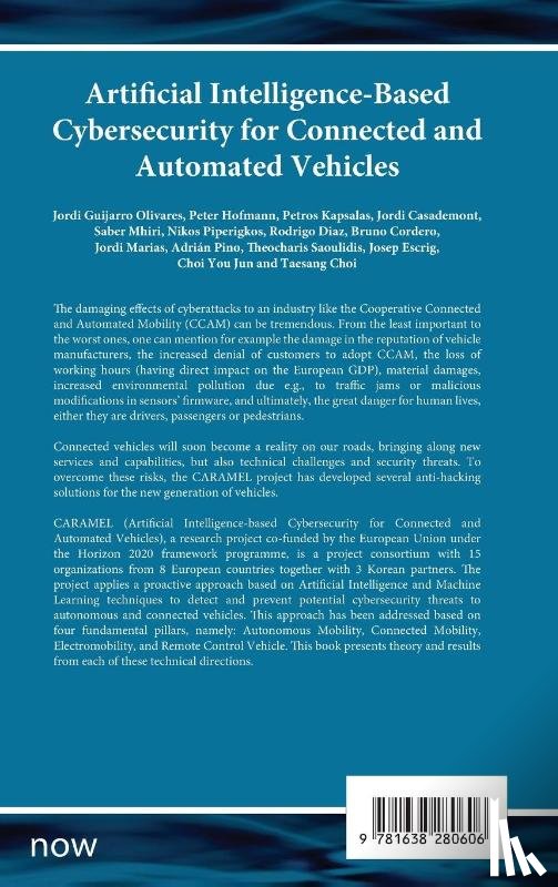 Guijarro Olivares, Jordi, Mhiri, Saber, Choi, You-Jun - Artificial Intelligence-based Cybersecurity for Connected and Automated Vehicles