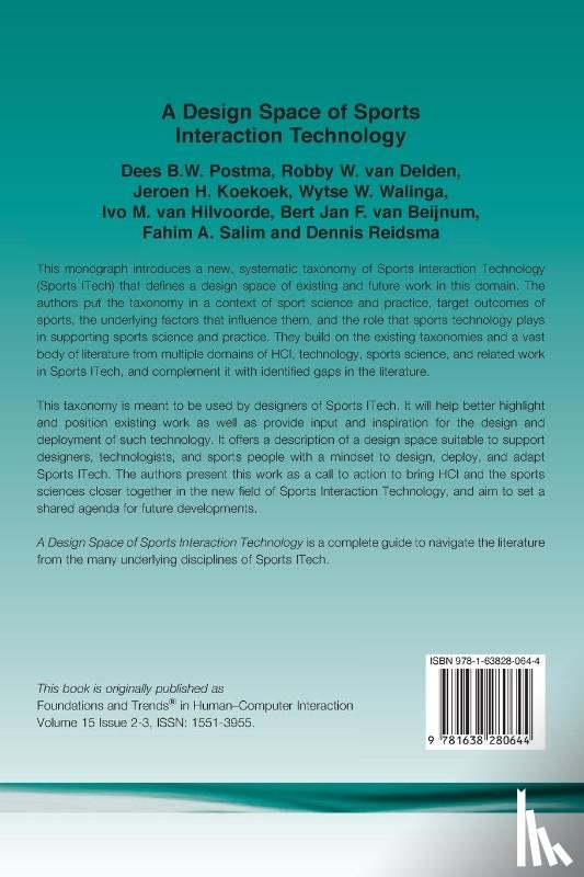 Postma, Dees B. W., Delden, Robby W. van, Koekoek, Jeroen H. - A Design Space of Sports Interaction Technology