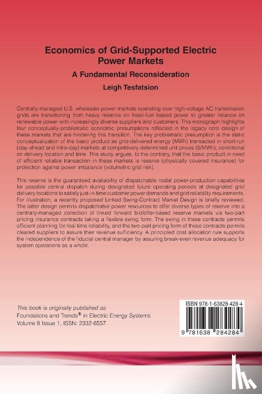 Tesfatsion, Leigh - Economics of Grid-Supported Electric Power Markets