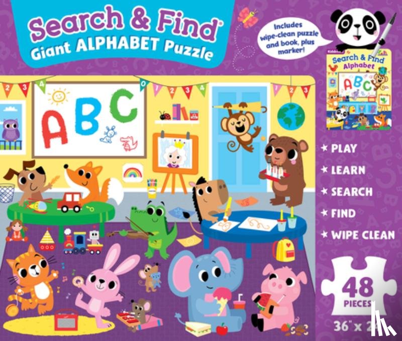 Publishing, Kidsbooks - Book & Puzzle Alphabet (48 Piece Puzzle) [With Wipe-Clean Book]