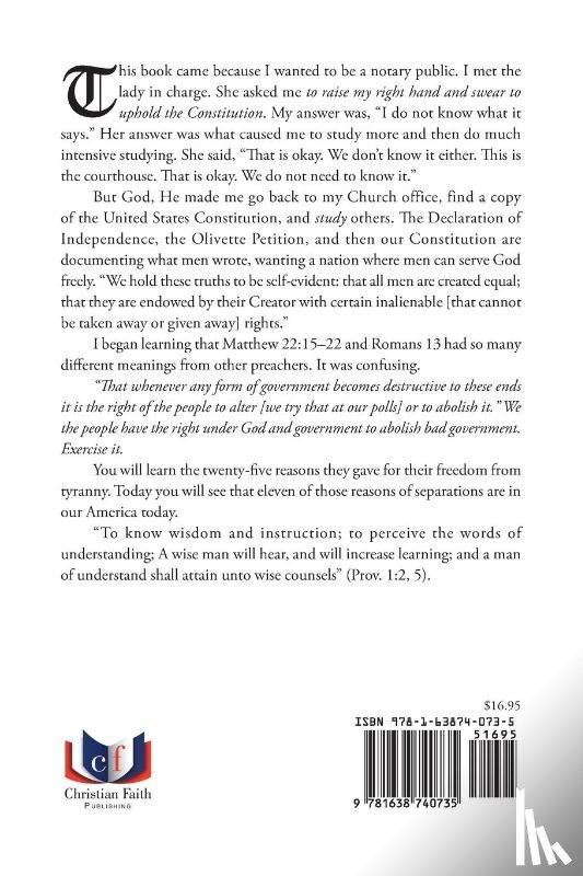 Davis, Dr Paul - The Bible and the Constitution