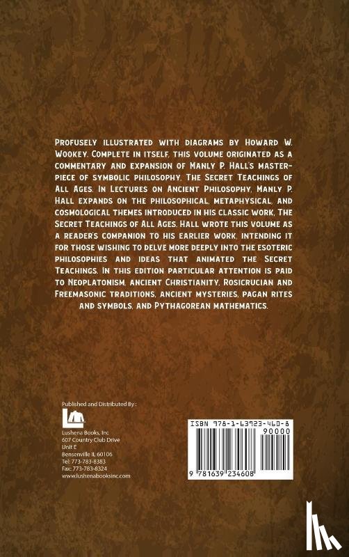Manly P Hall - Lectures on Ancient Philosophy HARDCOVER