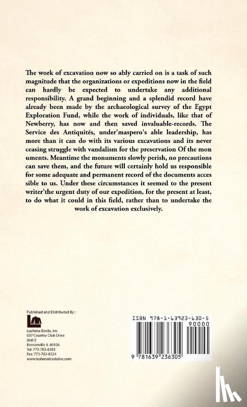 James Henry Breasted Hardcover - The Temples of Lower Nubia Report of the Work of the Egyptian Expedition, Season of 1905-'06