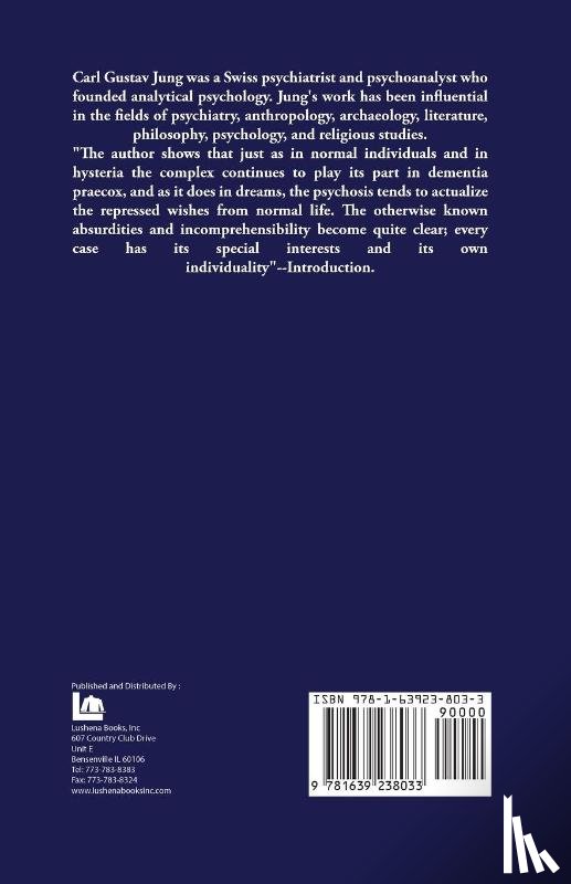 Carl Gustav Jung - The Psychology of Dementia Praecox