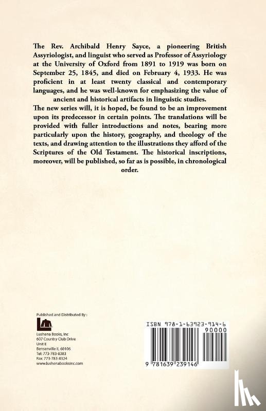 A. H. Sayce - Records of the Past Being English Translations of the Ancient Monuments of Egypt and Western Asia Volume 4