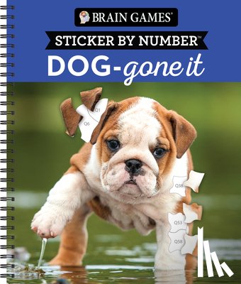 Publications International Ltd - Brain Games - Sticker by Number: Dog-Gone It (28 Images to Sticker)