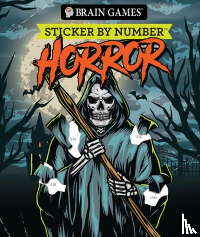 Publications International Ltd - Brain Games - Sticker by Number: Horror (28 Images to Sticker)