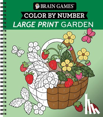 Publications International Ltd - Brain Games - Color by Number - Large Print: Garden