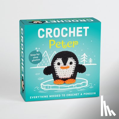 Publications International Ltd - Pil Crochet Kit for Beginners - Peter the Penguin Amigurumi - Complete DIY Kit with Step-By-Step Instructions, Yarn, Hook, Safety Eyes & Stuffing - Ma
