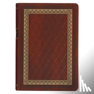 Christian Art Gifts - KJV Study Bible, Standard King James Version Holy Bible, Thumb Tabs, Ribbons, Faux Leather, Saddle Tan/Diamond Debossed