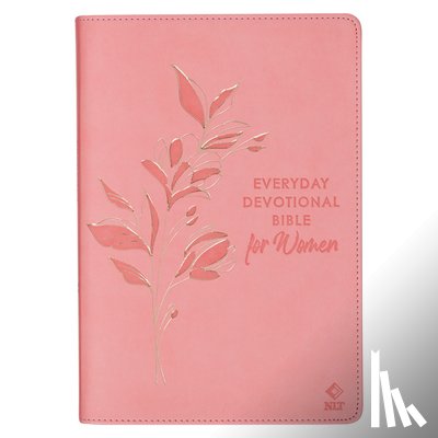 Christian Art Gifts - NLT Holy Bible Everyday Devotional Bible for Women New Living Translation, Vegan Leather, Pink Debossed