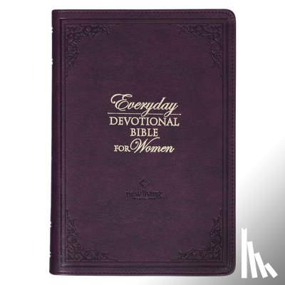 Christian Art Gifts - NLT Holy Bible Everyday Devotional Bible for Women New Living Translation, Vegan Leather, Purple Debossed