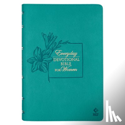 Christian Art Gifts - NLT Holy Bible Everyday Devotional Bible for Women New Living Translation Vegan Leather, Teal Debossed