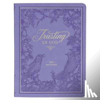 Christian Art Gifts - Devotional Trusting God Purple Faux Leather