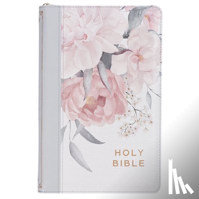 Christian Art Gifts - KJV Bible Deluxe Gift Faux Leather Floral Printed W/Zipper