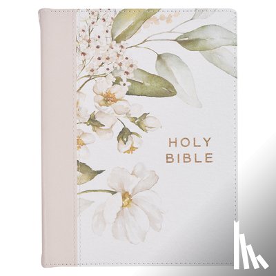 Christian Art Gifts - KJV Note-Taking Bible Faux Leather Hc Gray Floral Printed