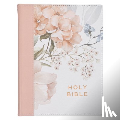 Christian Art Gifts - KJV Note-Taking Bible Faux Leather Hc Pink Floral Printed
