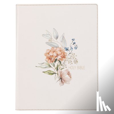 Christian Art Gifts - KJV Note-Taking Bible LP Faux Leather Hc White Floral
