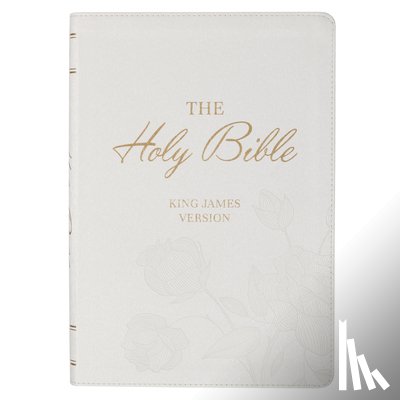 Christian Art Gifts - KJV Bible Super Giant Print Faux Leather White