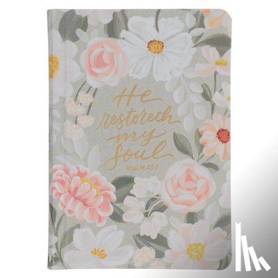 Christian Art Gifts - KJV Bible Compact Faux Leather Hardcover, Teal Floral Printed Ps. 23:3