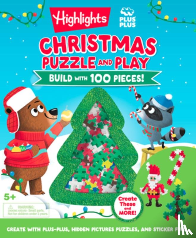 Highlights - Christmas Puzzle and Play: Build with 100 Pieces!