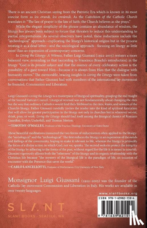 Giussani, Luigi - Living the Liturgy