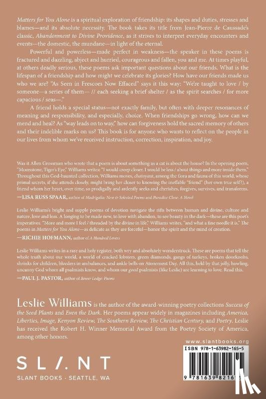 Williams, Leslie - Matters for You Alone