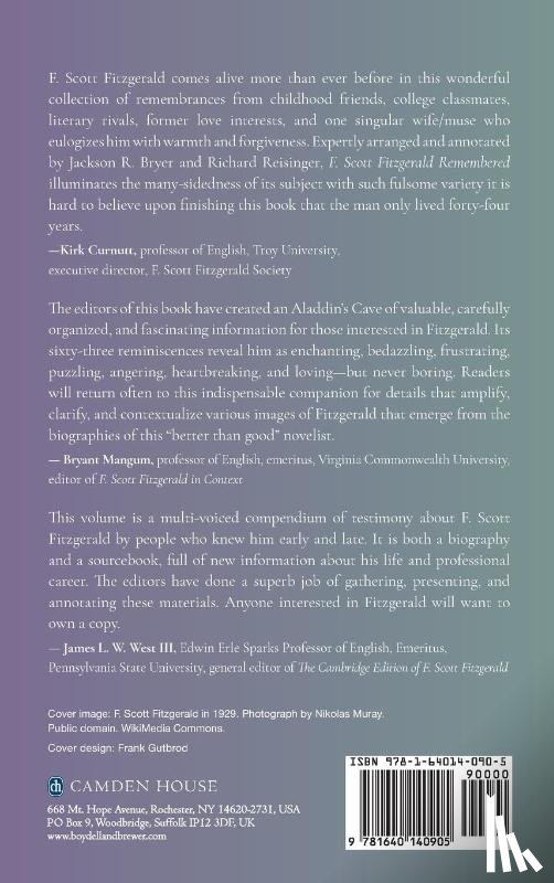  - F. Scott Fitzgerald Remembered