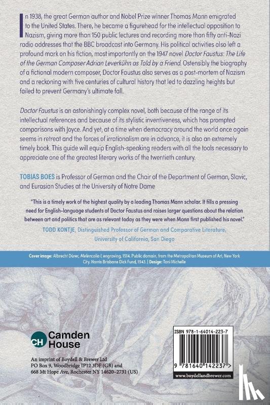 Boes, Professor Tobias - A Reader's Guide to Thomas Mann's Doctor Faustus