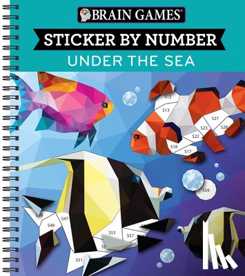 Publications International Ltd, New Seasons, Brain Games - Brain Games - Sticker by Number: Under the Sea (28 Images to Sticker)