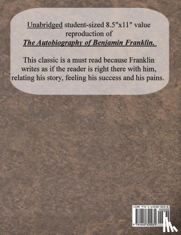 Franklin, Benjamin - The Autobiography of Benjamin Franklin